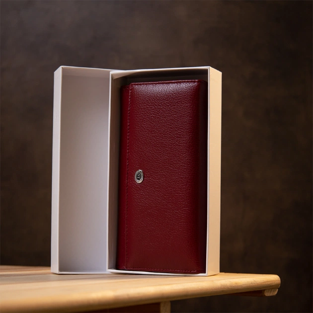 Гаманець ST Leather Темно-червоний (19392) - зображення 12