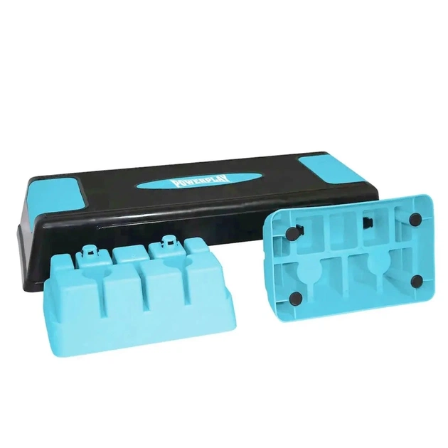 Степ-платформа PowerPlay 3 рівні Чорно-блакитна (PP_4329_(3)_Black/Blue) - зображення 3