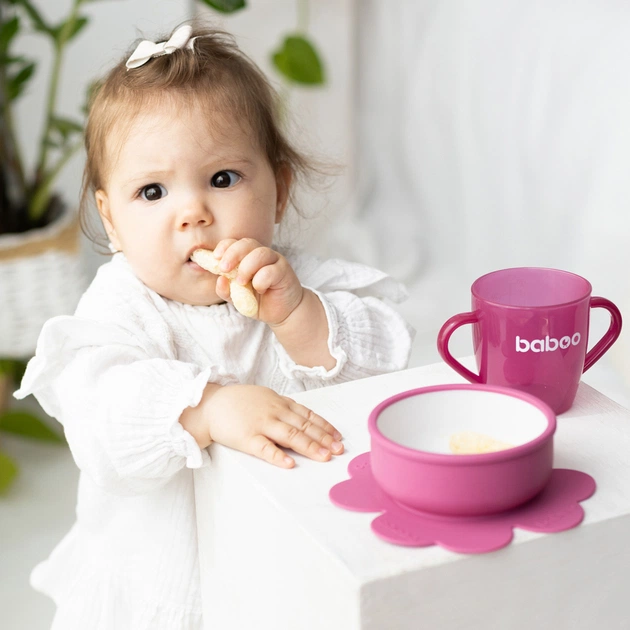 Тарілка дитяча Baboo з присоскою, від 6 місяців (фіолетова) (9-036) - picture 8