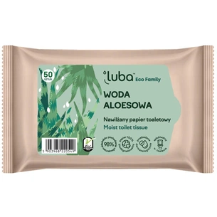 Туалетний папір Luba Eco Family Зволожений з алое вера 50 шт. (5903968220549) зображення 1