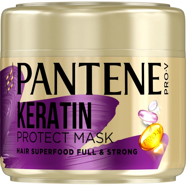 Маска для волосся Pantene Pro-V з кератином Живильний коктейль Об'ємне та міцне 300 мл (8001841622316) - изображение 1