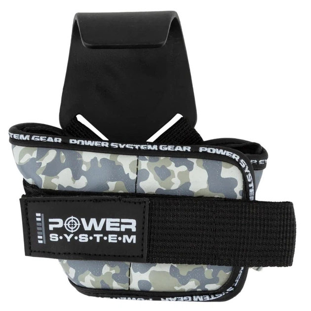 Гаки для тяги на зап'ястя Power System Hooks Camo PS-3370 Black/Grey L (PS_3370_Black/Grey L) - picture 4