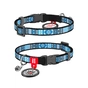 Нашийник для тварин WAUDOG Nylon з QR паспортом "Етно синій" пластиковий фастекс XS 20-30 см (5266) - зменшене зображення 1