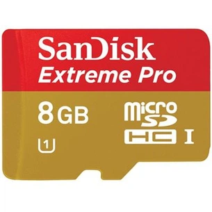 Карта пам'яті SanDisk 8Gb microSDHC eXtreme Pro UHS-I (SDSDQXP-008G-X46) зображення 1