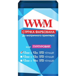 Стрічка до принтерів 13мм х 12м STD к. Purple WWM (R13.12SP) зображення 1