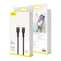 Дата кабель USB-C to Lightning 1.0m 18W 2.1A Cafule Black-Grey Baseus (CATLKLF-G1) - зменшене зображення 10
