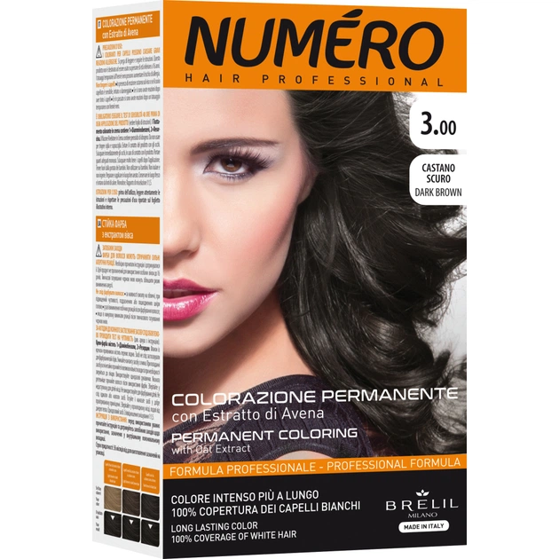 Фарба для волосся Brelil Numero 3.00 - Dark Brown 140 мл (8011935081233) - изображение 1