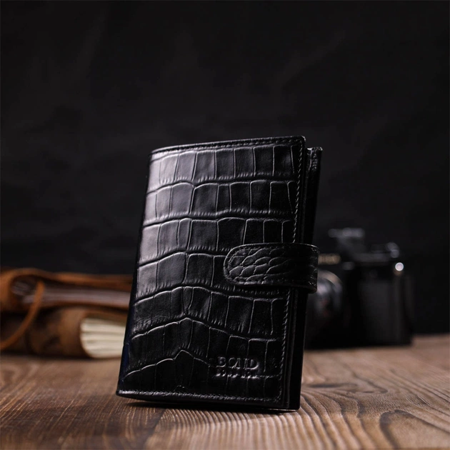 Портмоне Bond Accessories З натуральної шкіри Чорне (22057) - изображение 10