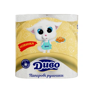 Паперові рушники Диво З ароматом свіжого печива 2 шари 2 рулони (4820003837443) зображення 1