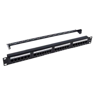 Патч-панель 19" 24xRJ-45 UTP cat.5e, 1U, with cable organizer Kingda (KD-PP07-UTP-C5e-24P) picture 1