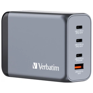 Зарядний пристрій Verbatim GaN 240 W 4 ports (USB-C-140 W,USB-C-100 W,USB-C-65 W /USB-A -3.0) (32205) зображення 1