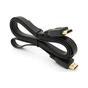 Кабель мультимедийный HDMI M to HDMI M 1.5m V1.4 black Merlion (YT-HDMI(M)/(M)SLIM-1.5m/04460) - уменьшенное изображение 2