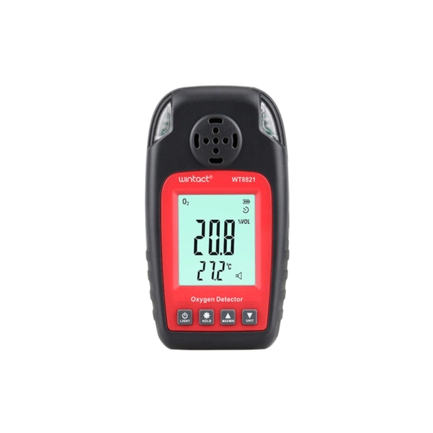 Газоаналізатор Wintact концентрації кисню O2 + термометр 0-25% VOL, 0-50 ° C (WT8821) - picture 1