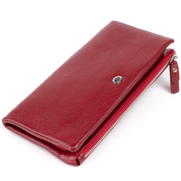 Кошелек ST Leather Из кожи с карманом для мобильного Бордовый (19311) - изображение 1