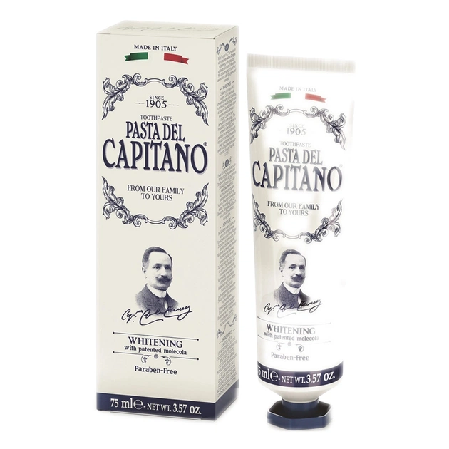 Зубная паста Pasta del Capitano Отбеливающая 75 мл (8002140137204) - изображение 1
