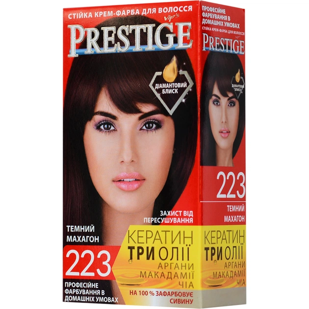 Краска для волос Vip's Prestige 223 - Темный махагон 115 мл (3800010504225) - изображение 1