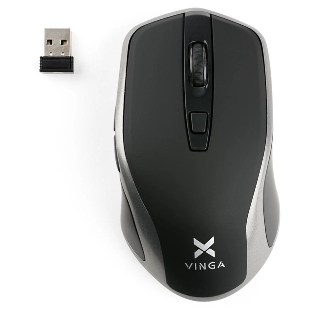 Мишка Vinga MSW-909 Silent black-grey - зображення 1