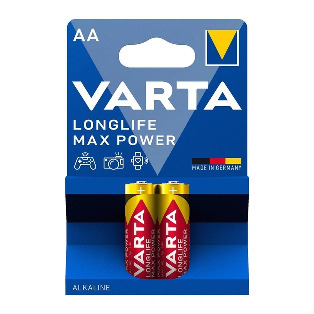 Батарейка Varta AA Longlife Max Power щелочная * 2 (04706101412) - изображение 1