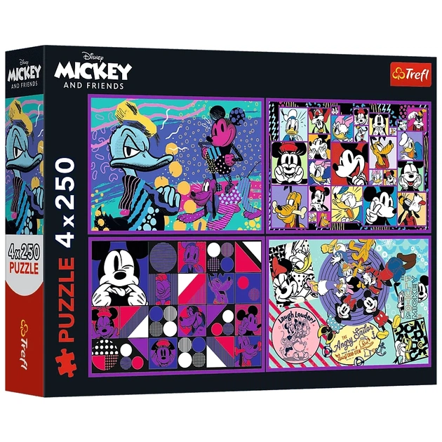 Пазл Trefl Inside Mickey&friends Серия приключений Микки 4х 250 элементов (5900511133080) - изображение 1