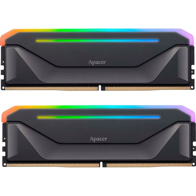 Модуль пам'яті для комп'ютера DDR5 32GB (2x16GB) 5200 MHz NOX RGB Black Apacer (AH5U32G52C522NBAA-2) - зображення 1