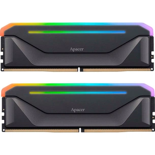 Модуль пам'яті для комп'ютера DDR5 32GB (2x16GB) 5200 MHz NOX RGB Black Apacer (AH5U32G52C522NBAA-2) зображення 1