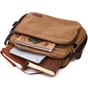 Сумка Vintage Чоловіча месенджер з текстилю Коричнева (22205) - зменшене зображення 10