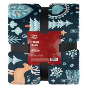 Плед Ardesto Christmas Flannel 160х200см, 100% поліестер, олені, зелений (ART0127PB) зображення 1