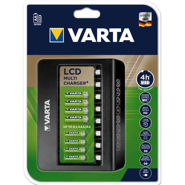 Зарядний пристрій для акумуляторів Varta LCD MULTI CHARGER PLUS (57681101401) - зображення 4