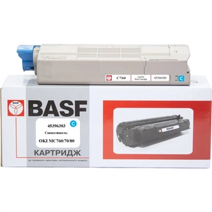 Тонер-картридж BASF OKI MC760/770/780/ 45396303 Cyan (KT-45396303) зображення 1