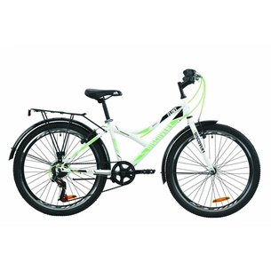 Велосипед Discovery 24" FLINT Vbr рама-14" St 2020 біло-зелений з багажником (OPS-DIS-24-174) зображення 1