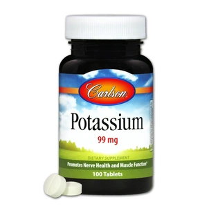 Мінерали Carlson Калій, Potassium, 100 таблеток (CL5231) зображення 1
