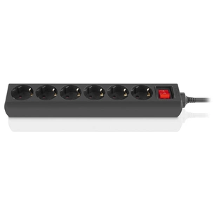 Мережевий фільтр живлення REAL-EL RS-6 Protect M 5m, black (EL122300036) зображення 1