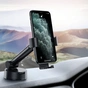 Універсальний автотримач Baseus 4.7-6.5" Gravity Simplism (на присоску) black (SUYL-JY01) - уменьшенное изображение 3