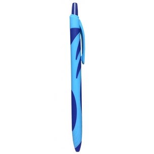 Ручка кулькова H-Tone автоматична 0,7 мм, блакитний корпус, синя, уп. 12 шт (PEN-HT-JJ20164) зображення 1