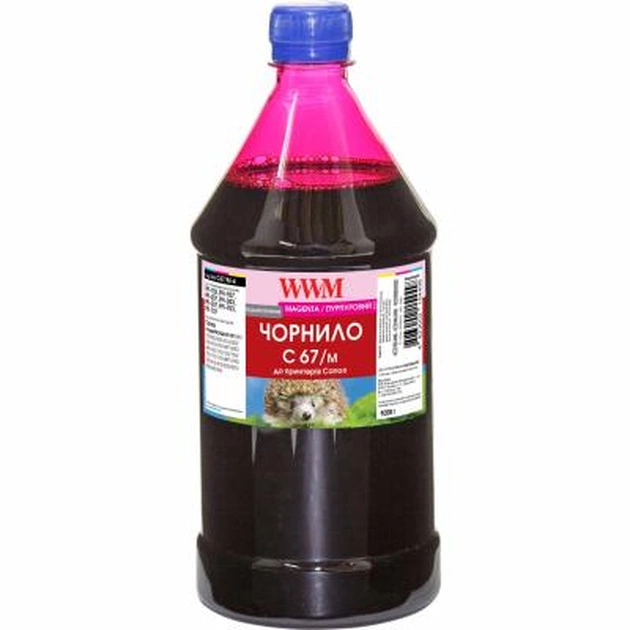 Чорнило WWM Canon IPF-107 1000г Magenta IPF-107M (C67/M-4) - зображення 1