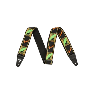 Ремінь для гітари Fender Strap 2" Neon Monogrammed Green Orange (232339) зображення 1