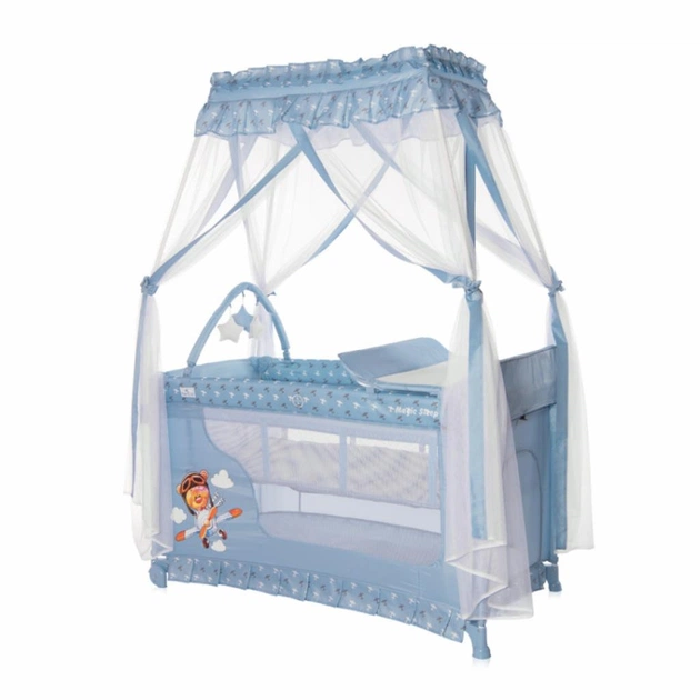Дитячий манеж Lorelli MAGIC SLEEP blue advent - зображення 1