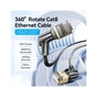 Патч-корд 1м STP cat 8 RJ-45 90° corner black Vention (IKLBF) - preview 10