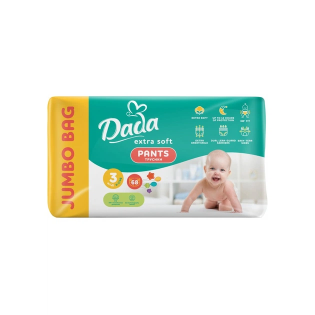 Підгузки Dada Extra Soft 3 Midi (6-11 кг) 68 шт (4820174980771) - изображение 1