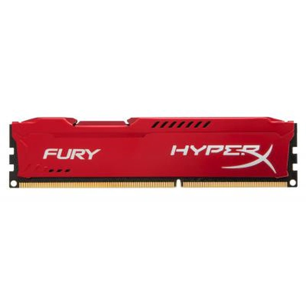Модуль пам'яті для комп'ютера DDR3 4Gb 1600 MHz HyperX Fury Red Kingston Fury (ex.HyperX) (HX316C10FR/4) - изображение 1