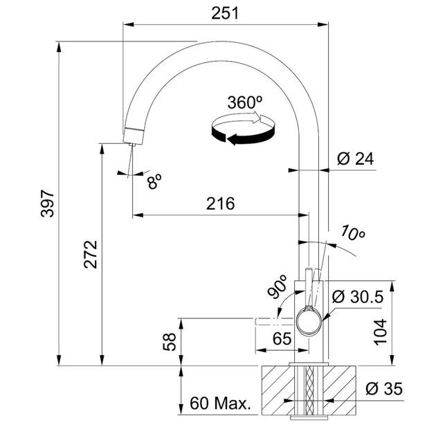 Змішувач Franke Lina J Clear Water (120.0730.806) - зображення 8