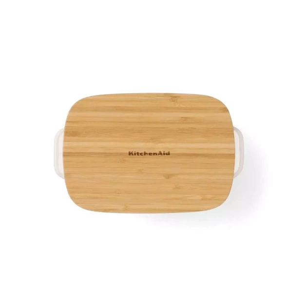 Форма для випікання KitchenAid з кришкою керамогранітна 0,9 л Кремова (CC006105-001) - picture 2