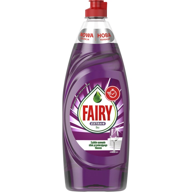 Засіб для ручного миття посуду Fairy Екстра+ Бузок 650 мл (8006540355305) - зображення 1