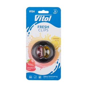 Ароматизатор для автомобіля VITOL Fresh Clips Strawberry+Lemon (VFC04) picture 1