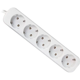 Мережевий подовжувач Defender E550 5.0 m 5 роз white (99231) зображення 1