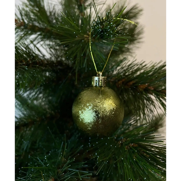Ялинкова іграшка Chomik пластикові кульки компл. 31шт, 3см, оливкові (5900779877160_3) - picture 4