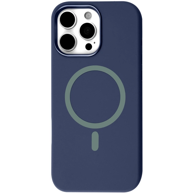 Чохол до мобільного телефона BeCover FIBRA Silicone OmniMag Apple iPhone 16 Pro Max Deep Blue (716235) - зображення 1