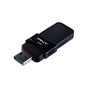 USB флеш накопичувач PNY flash 16GB Duo Link Micro Black OTG USB 3.0 (P-FD16GOTGSLMB-GE) - зменшене зображення 2
