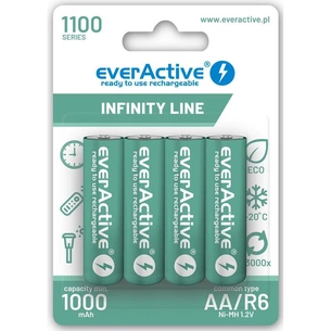 Акумулятор everActive AA/HR06 Ni-MH 1100mAh BL 4шт зображення 1