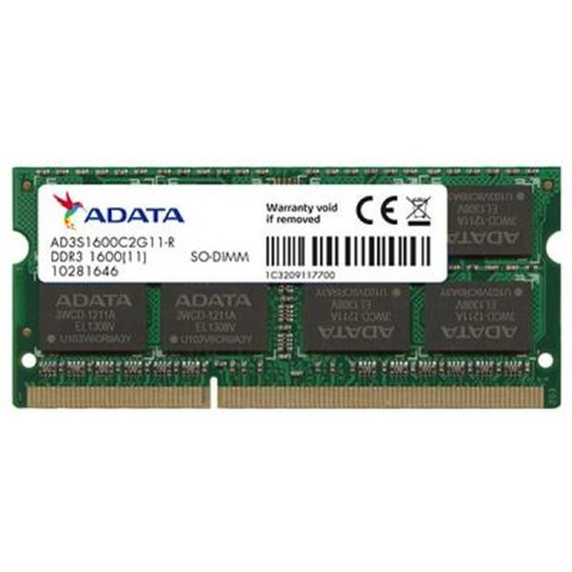 Модуль пам'яті для ноутбука SoDIMM DDR3 2GB 1600 MHz ADATA (AD3S160022G11-S) - зображення 1